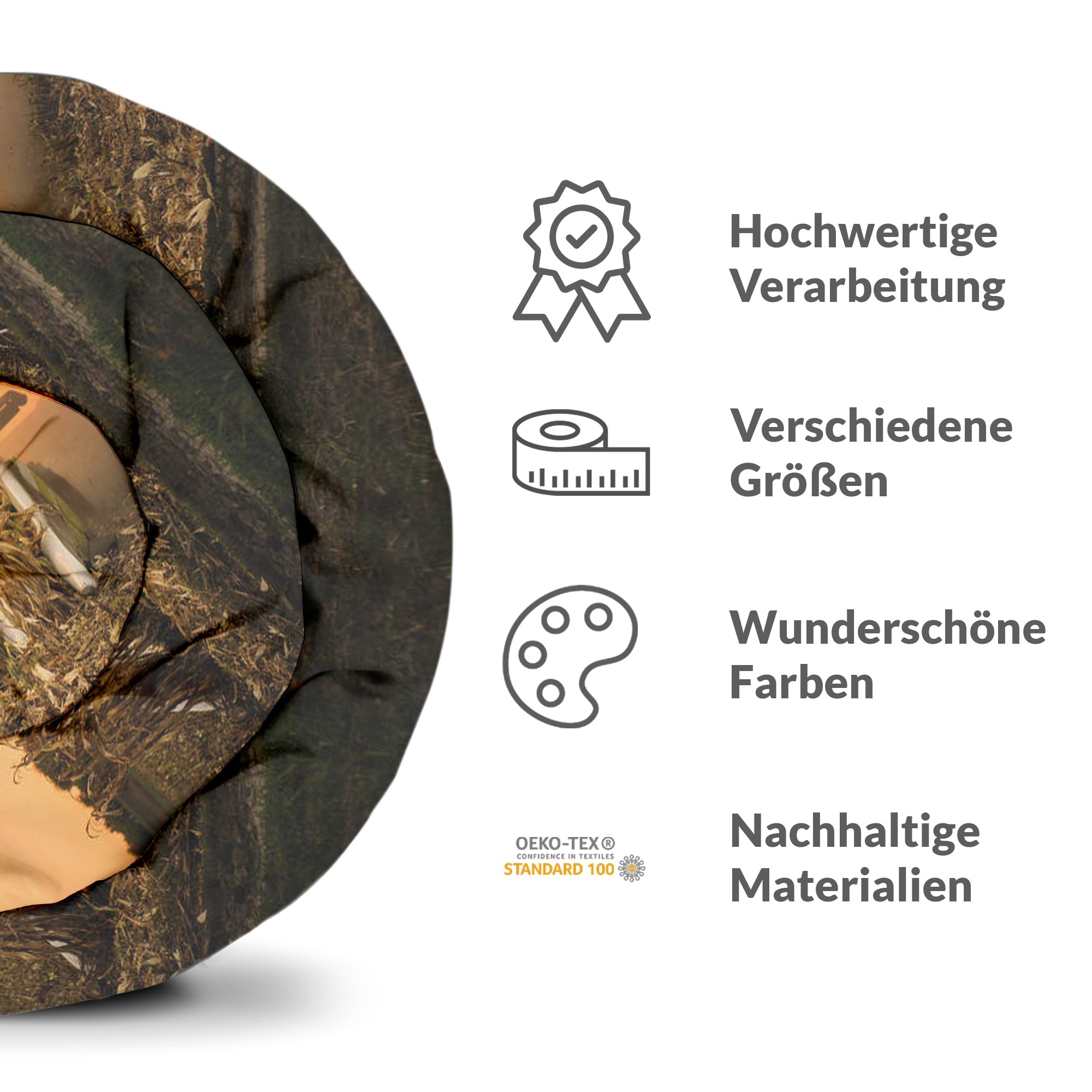 Originele therapiedeken - katoenen hoes bruin dorsmachine