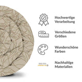 Therapiedekens katoenen hoes beige met bladmotief zwart