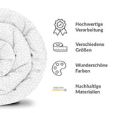 Therapiedekens katoenen hoes wit met fijn geometrisch patroon