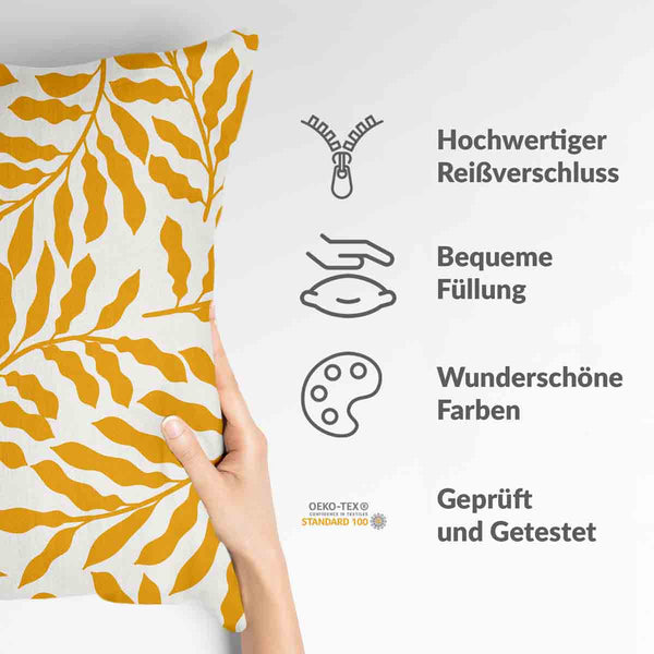 Health pillow with yellow branches