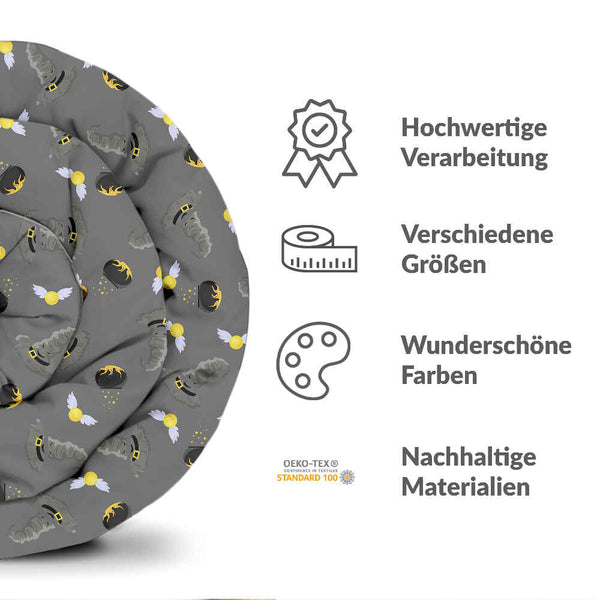 Coperte terapeutiche con rivestimento in cotone grigio Zauberhut