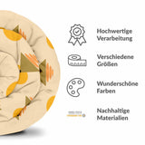 Set di biancheria da letto con coperte terapeutiche e forme gialle