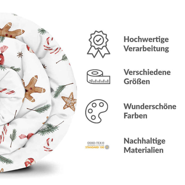 Therapy blankets bedding set white Christmas time