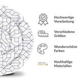 Therapiedekens katoenen hoes wit met zwart patroon