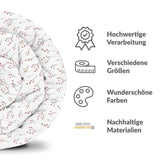 Therapiedekens katoenen hoes wit met delicate rozen