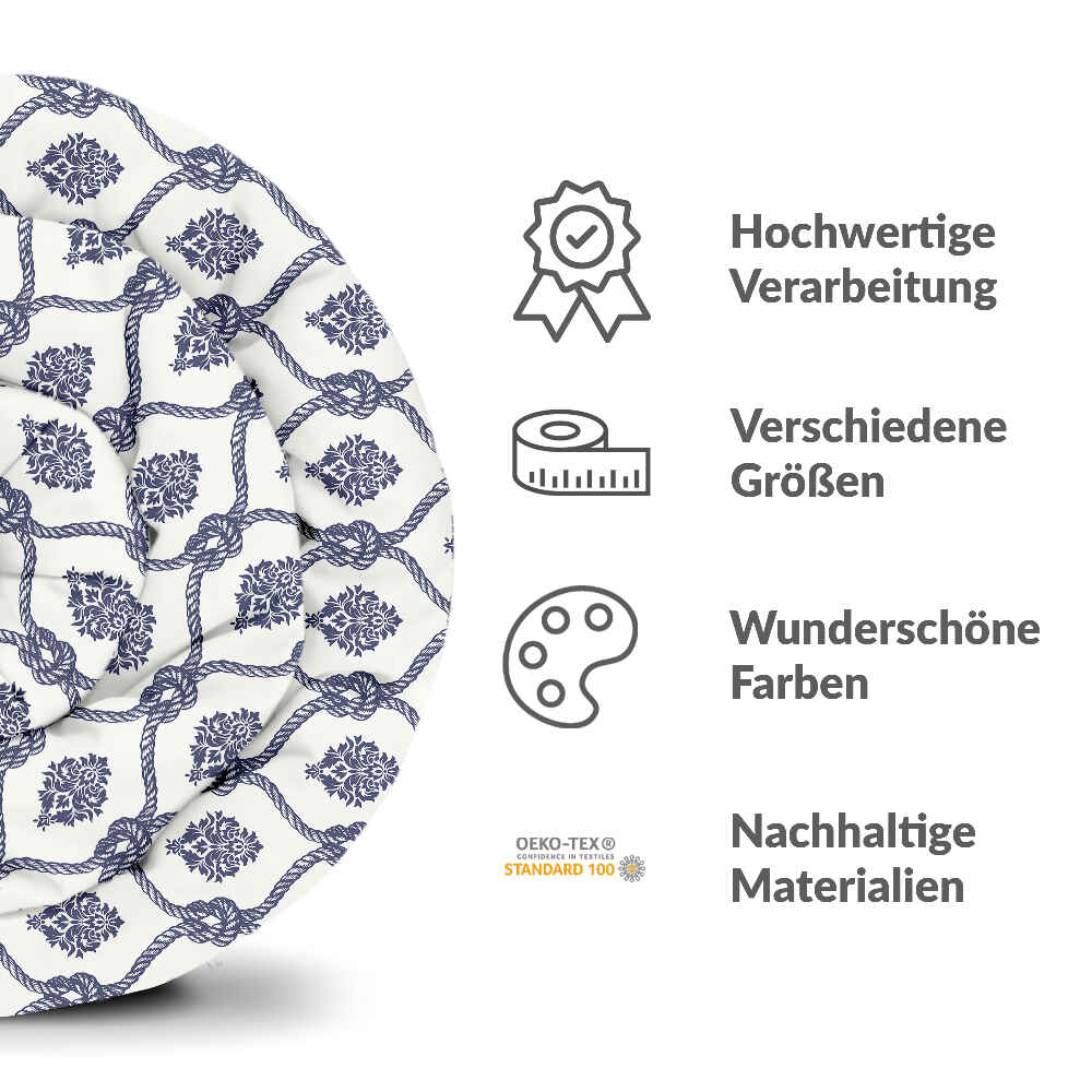 Therapy blankets bedding set blue sailor pattern