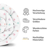 Therapiedekens katoenen hoes wit met gekleurde pootafdrukken