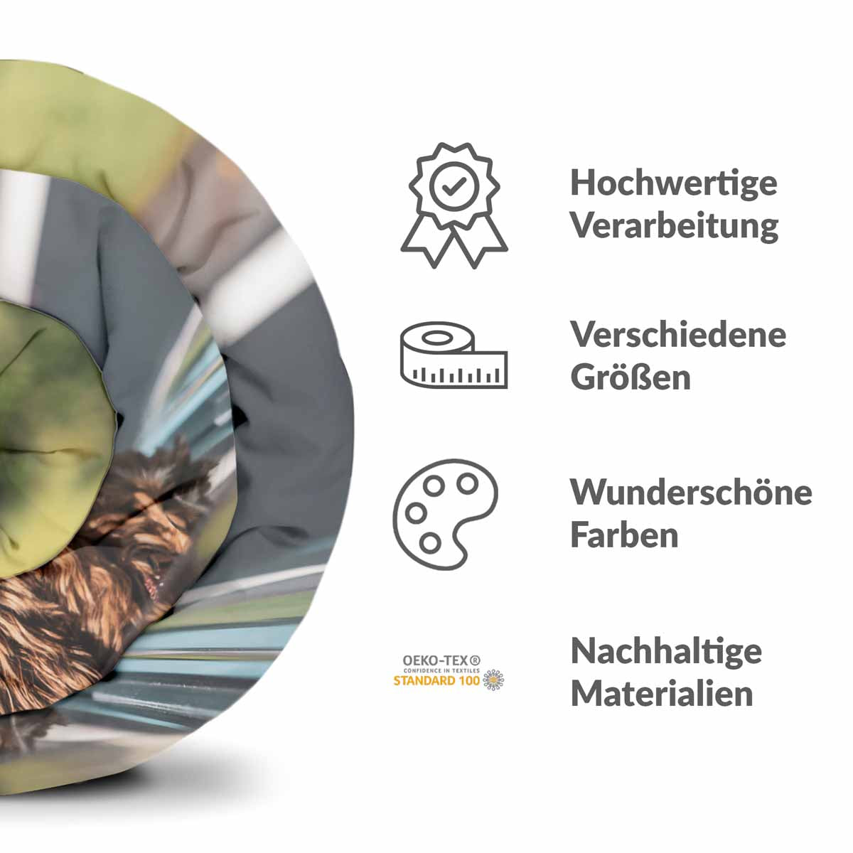 Set di biancheria da letto con coperta terapeutica con cane in auto