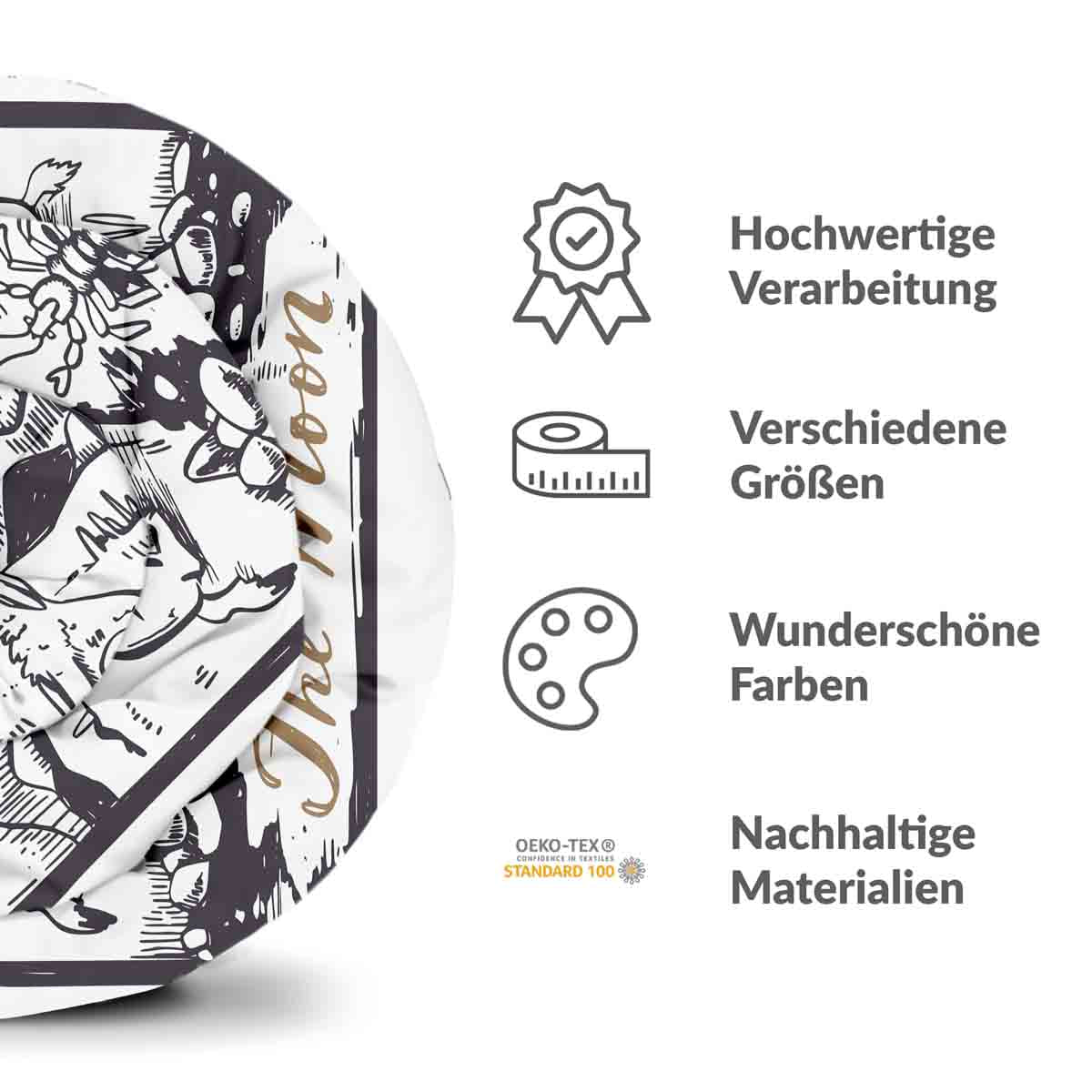 Therapy blankets bedding set wolf and moon