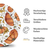 Therapy blanket and bedding set, white with large pumpkins.