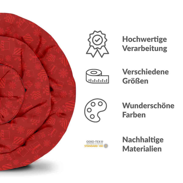 Set di biancheria da letto con coperta terapeutica rosso regali
