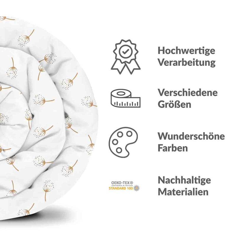 Set di biancheria da letto con coperte terapeutiche bianco con soffioni