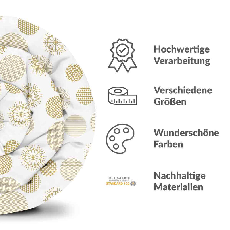 Therapy blankets bedding set golden Christmas ornaments