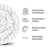 Therapiedekens katoenen hoes golfpatroon lichtgrijs