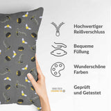 Cuscino salute grigio cappello magico