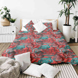 Therapy Blanket Bedding Set Abstract Red