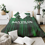 Set de ropa de cama y manta terapéutica Matrix en verde