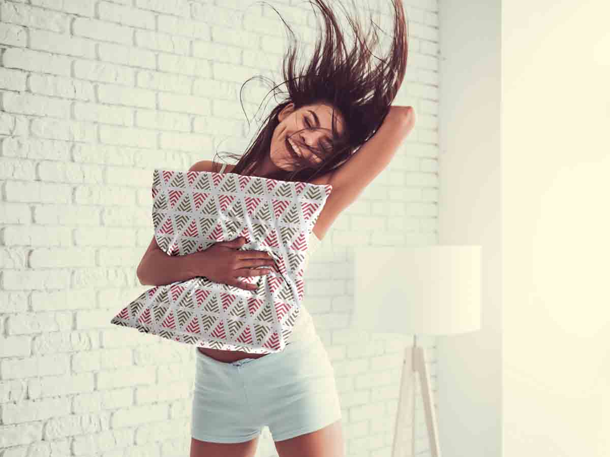 Cuscino salute triangoli natalizi