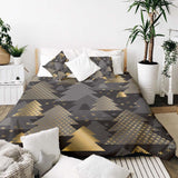 Set di biancheria da letto con coperte terapeutiche e alberi di Natale dorati