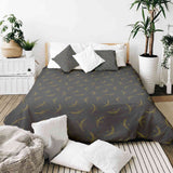 Therapy blanket bedding set, grey with wheat.