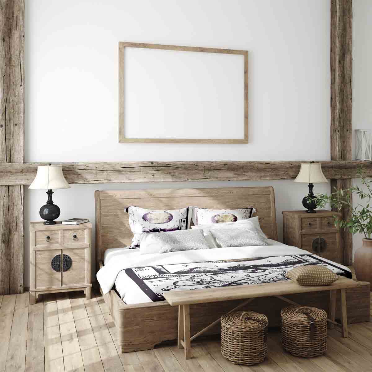 Therapy blankets bedding set wolf and moon