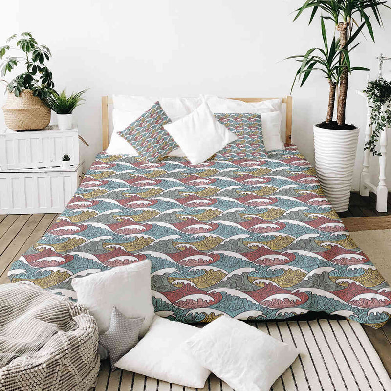 Therapy blankets and bedding set, colorful wave breakers.