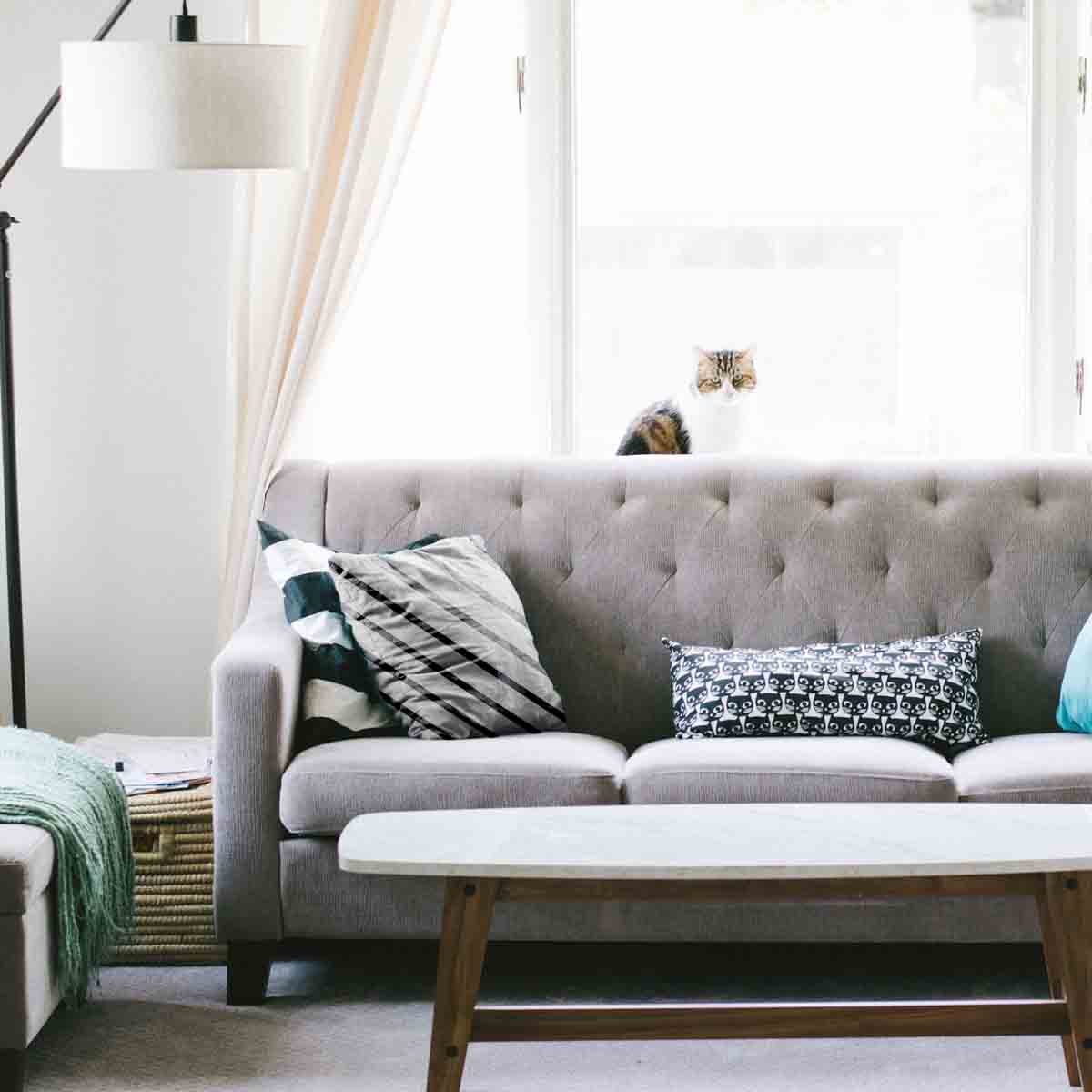 Cuscino sanitario righe orizzontali grigie