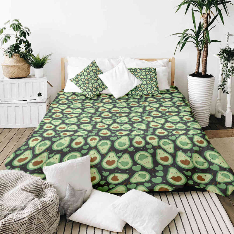 Therapy Blanket Bedding Set Green Avocados