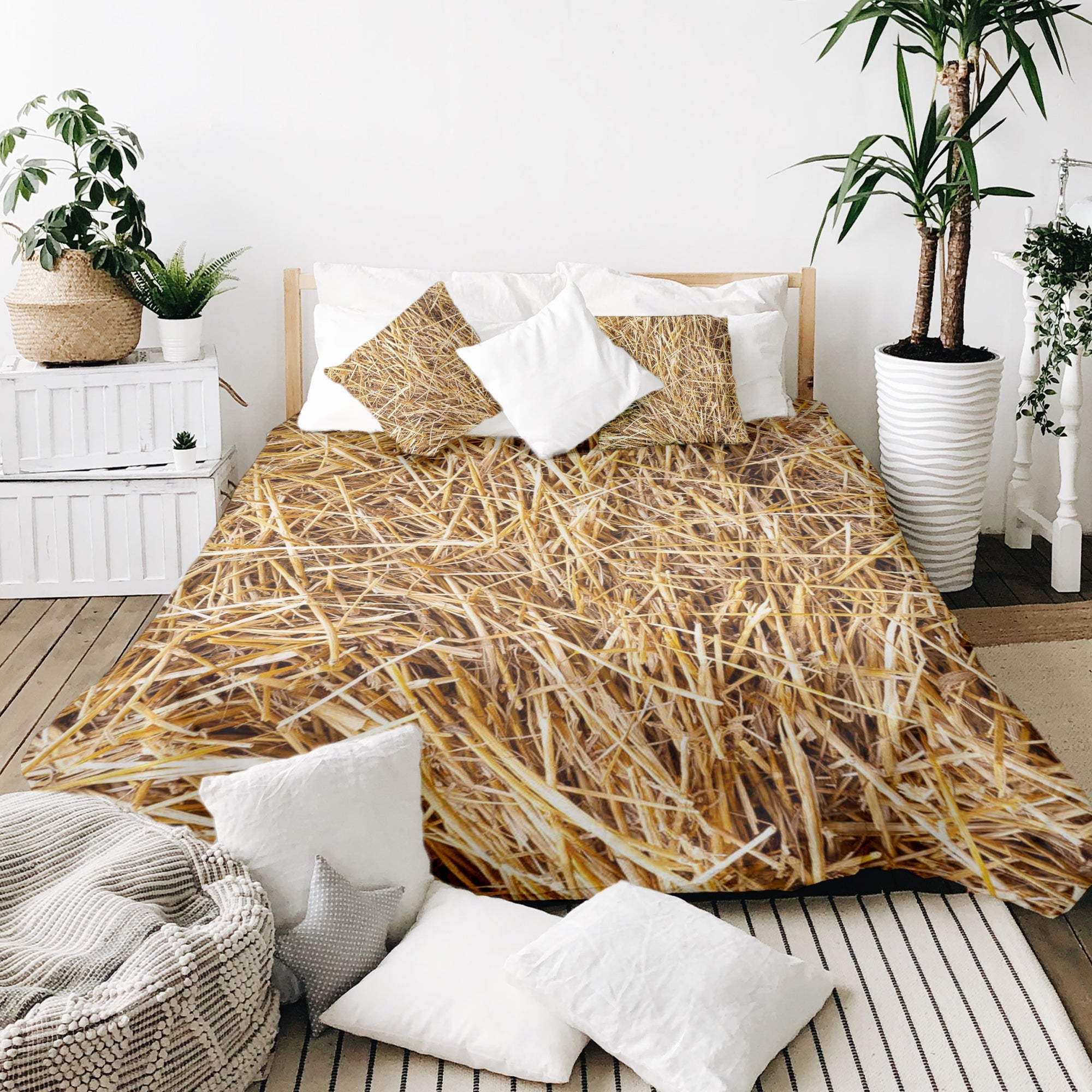 Therapy blankets bedding set with hay