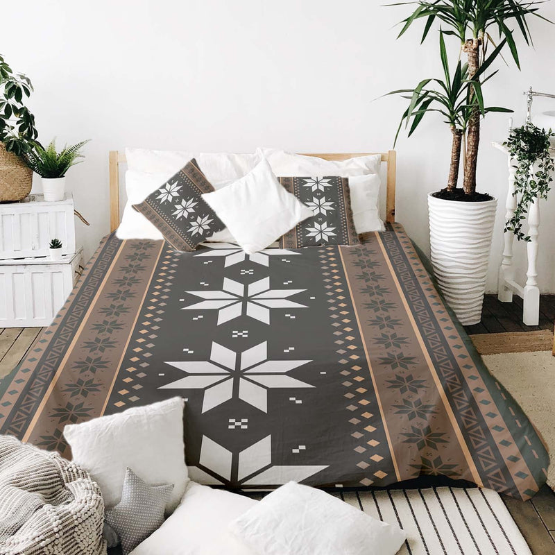 Therapy blanket bedding set, striped with stars.