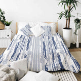 Therapy blanket bedding set, striped pattern.