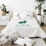 Set di biancheria da letto con coperta terapeutica bianca Matrix