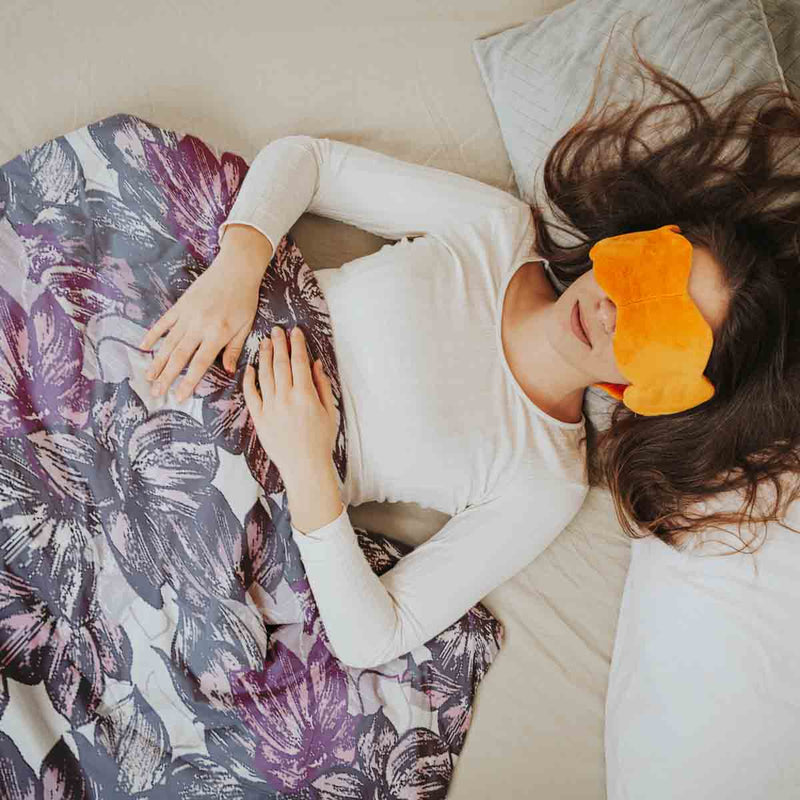 Therapiedekens beddengoedset met paarse bloemenzee