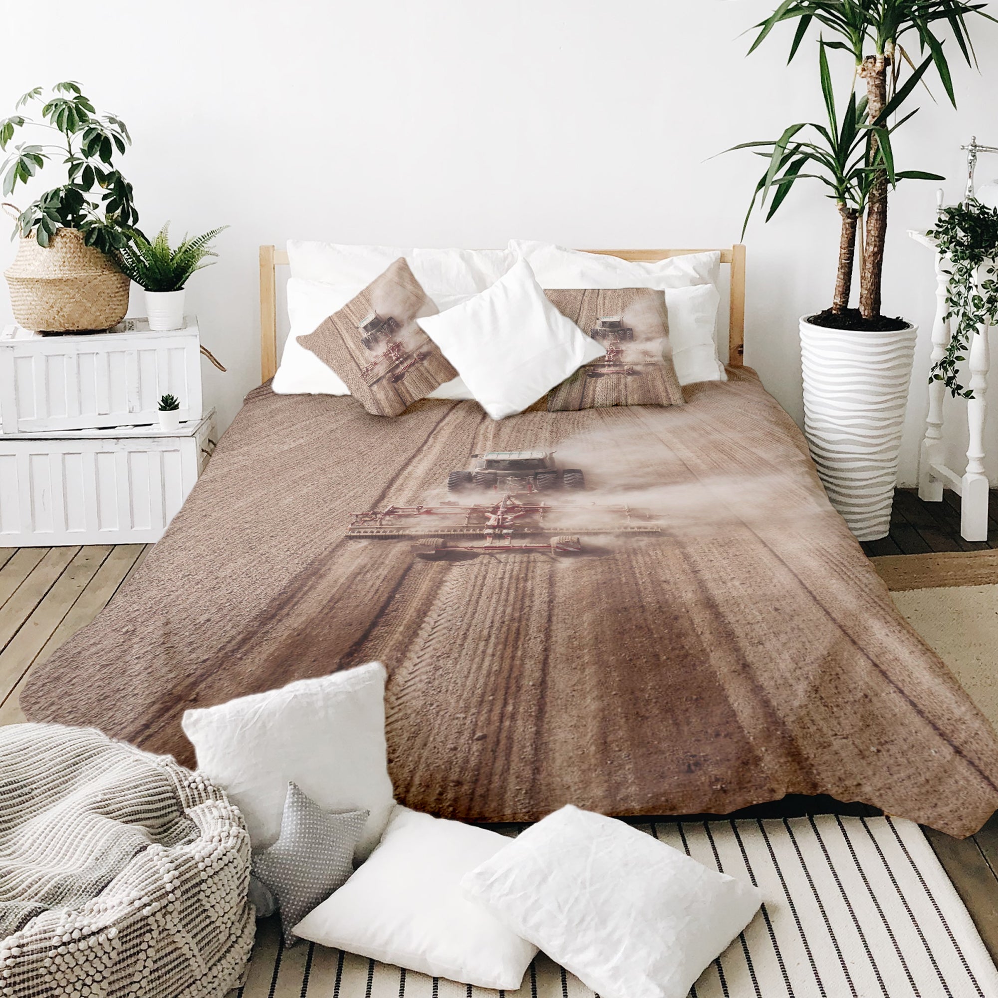 Therapiedekens Beddengoed Set Tractor in Stof