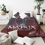 Set de ropa de cama con manta terapéutica rojo The Matrix