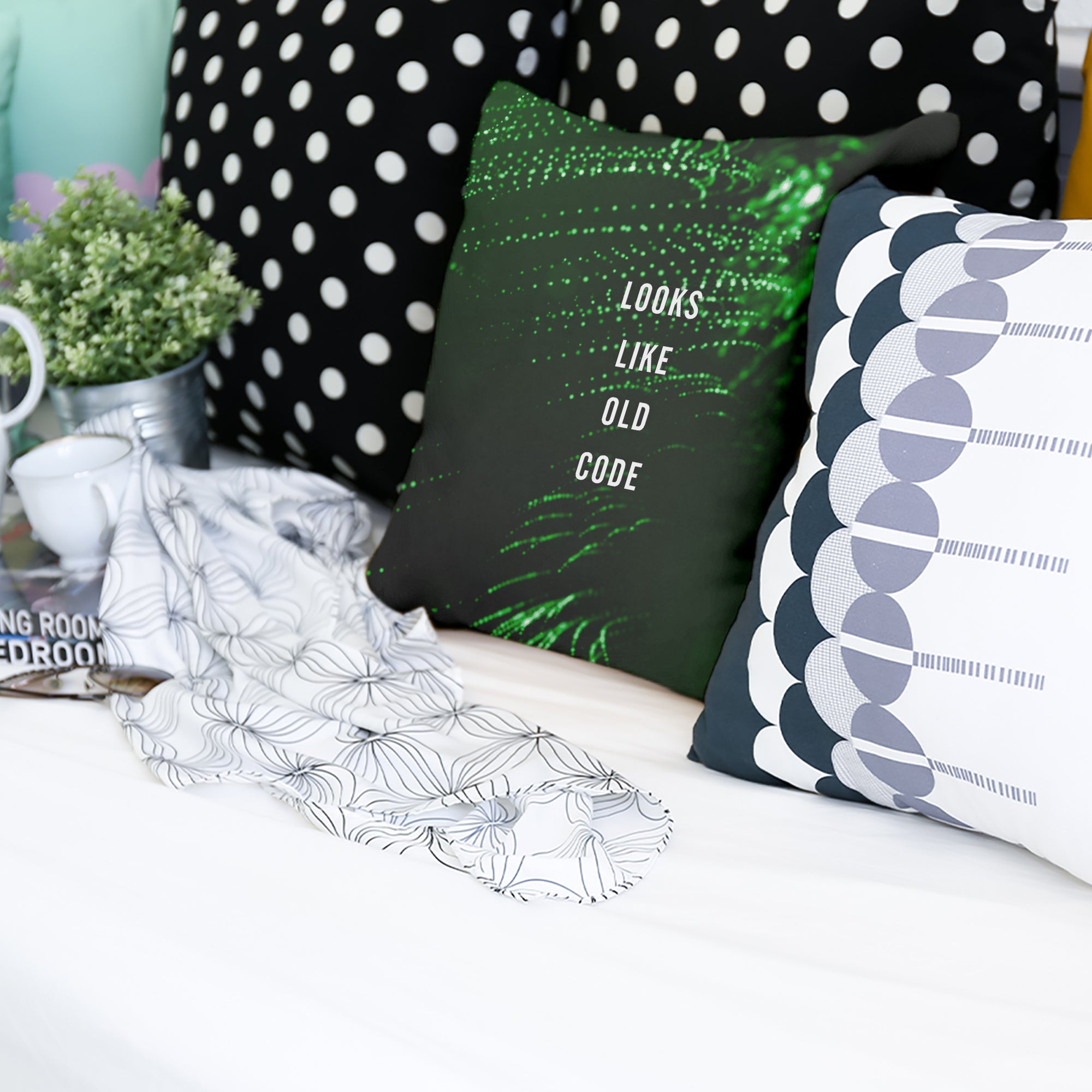 Cuscino salute verde Looks Like