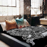 Set de ropa de cama con manta terapéutica negro ojo 2