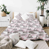 Set de ropa de cama con manta terapéutica y Buda rosa