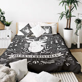 Set de ropa de cama con manta terapéutica negro Merry Christmas