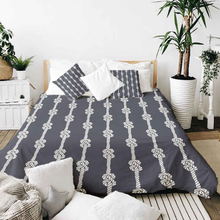 Couverture thérapeutique originale - Housse en coton nœud marin