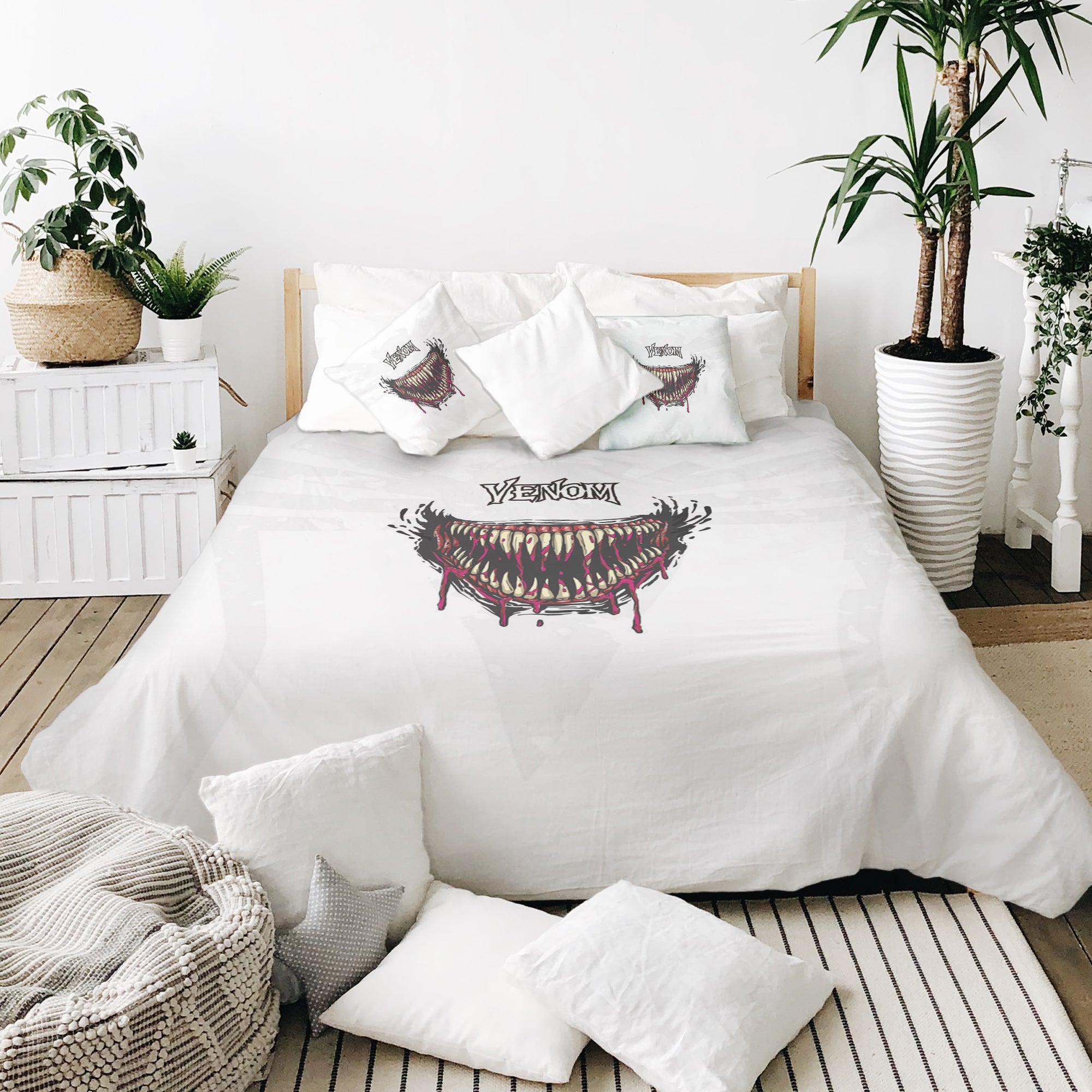 Therapy blankets bedding set white Venom