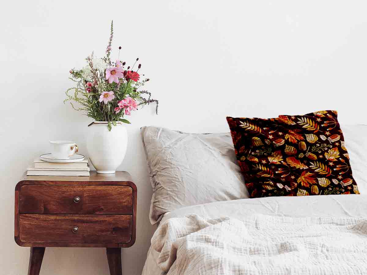 Cuscino per la salute foglie autunnali marroni