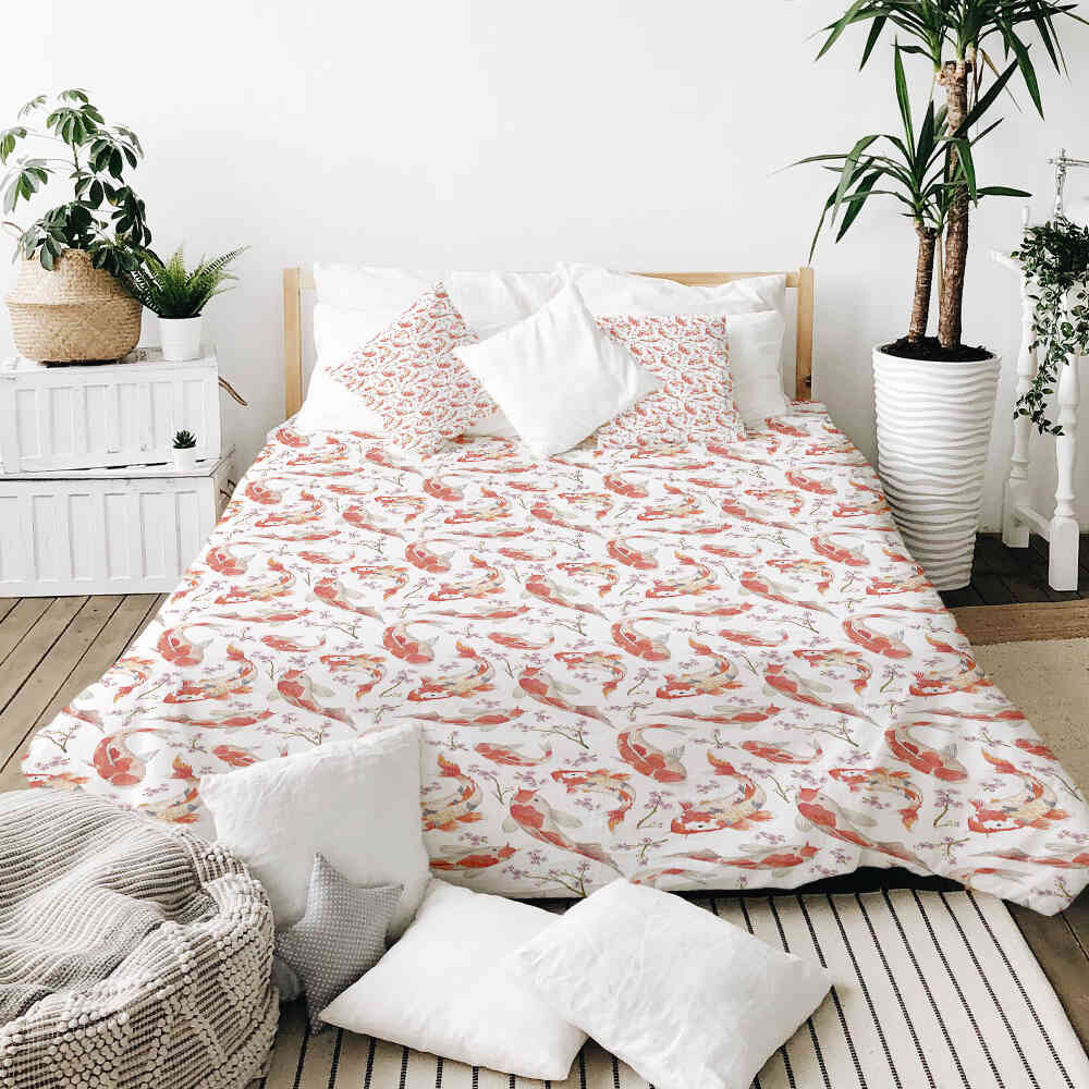 Couverture thérapeutique originale - Housse en coton carpe orange