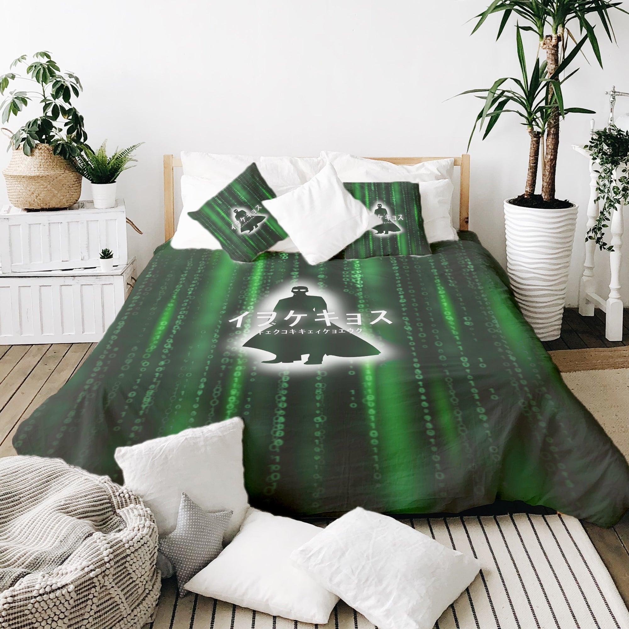Therapy blankets bedding set green number code