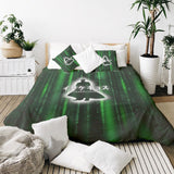 Therapy blanket bedding set, green number code.