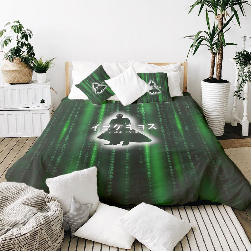 Therapy blanket bedding set, green number code.