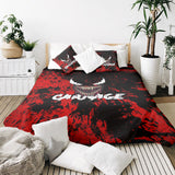 Juego de ropa de cama con manta terapéutica negro cara de comodín