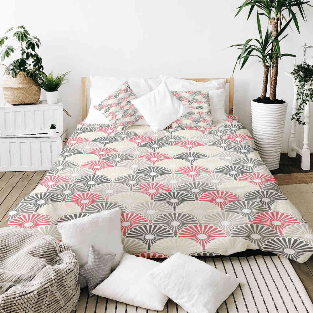 Therapy blankets bedding set colorful abstract flowers