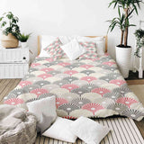 Therapy blanket and bedding set, colorful abstract flowers.