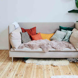 Health pillow, grey with golden plants